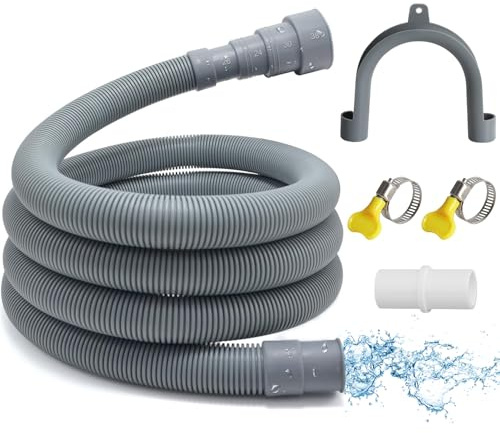 Tuyau Vidange Machine a Laver, Rallonge de Tuyau de Vidange, Tuyau de Vidange Universel, Tuyau D'évacuation D'eau, Vidange Machine a Laver, Rallonge de tuyau, pour Lave-Linge, Lave-Vaisselle (2m)