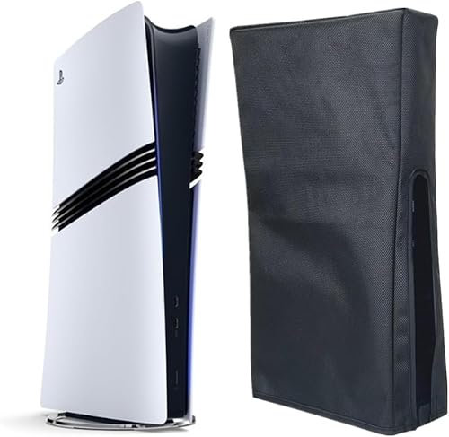 Votvlog Custodia Antipolvere per Console PS5 Pro, Antigraffio, Antipolvere, Copertura Antipolvere Protettiva Impermeabile Verticale per Console PS5 Pro, Accessori da Gioco, Nero, Copertura Antipolvere