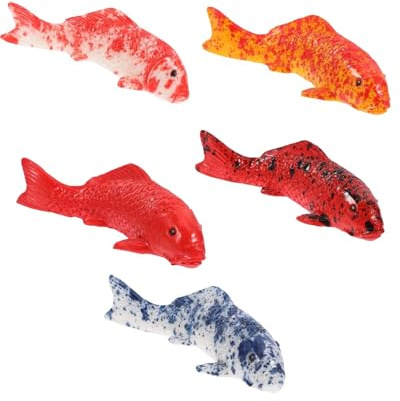 FUGLUS 5 pz portafortuna decorazione pesce simulato laghetto acquario modello figura pesce acquario accessori terrari artificiali, usato come decorazione casa mercato accessori fotografici
