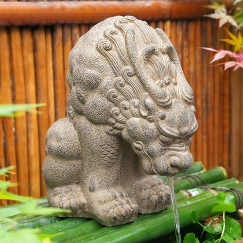 WNYAILLL Cracheurs D'étang, Aquascape Fontaine À Planter pour Étang Et Jardin, Ornements De Fontaine d'eau en Résine Naturelle, Cascade Aménagement, pour Jardins Aquatiques