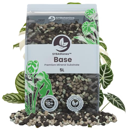 Sybotanica - Mix di minerali di base (non fertilizzato) – 5 l – Substrato minerale SYBAStones – 100% privo di moscerini – durano anni – per gli appassionati di piante da interno con poco sforzo