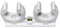 rohrfix-24 Rohrschelle 10 Stück PP, Weiß, Doppelt (10 mm)