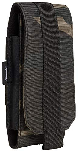 Brandit Molle Phone Pouch Darkcamo, storlek L | Praktisk motorcykelutrustning