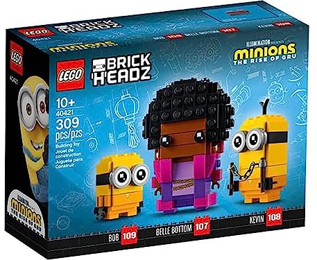 LEGO Minions Brickheadz Belle Bottom, Kevin and Bob Set 40421