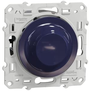 Schneider Electric - Odace - Variateur de lumière universel en 2 ou 3 fils 3W 100W(Led) - Cobalt - S550519