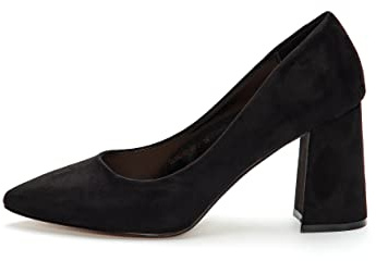 Rio Fiore Tacones, Zapatos de Tacón Mujer, 8 cm Tacón Bloque, Negro, Microfibra, DL983-0716-13 (Black Microfiber, 40 EU)