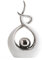 CESTATIVO Estatua de Cerámica, Escultura Modernos, Escultura de Arte Abstracta, Objetos Decoraciones, Decoración Moderna de Salas de Estar Restaurantes Escritorio/Estante (Blanco Plata, Pequeño)