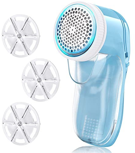 Lint Remover Fabric Shaver, Bobble Remover for Clothes Lint Remover Debobbler Clothes Shaver 2-In-1 Lint Roller Wool Defuzzer Fluff Remover Quick and Effective (3 Blades Included)