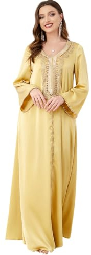 Greatfool Kaftan Mujer - Chilaba Mujer Que Puede llevarse como un caftán marroquí o un Kaftan Playa - Kaftan Mujer Playa Adaptada a Todas - S