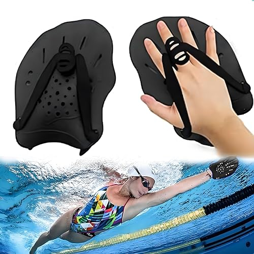 Roysmart Schwimmpaddel, Schwimmtrainingsgerät für Erwachsene, Silikon-Schwimmpaddel für Schwimmer, Schwimmpaddelflossen-Krafttraining, Schwimmtrainingshilfe, Paddelbecken, Trainingsgerät