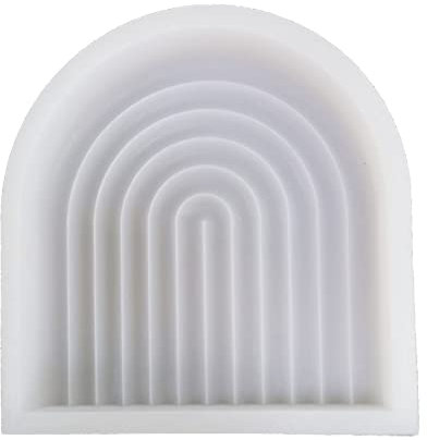 Rainbow Half Oval Arch Mold Silicone Tray Mold Epoxy Resin Casting Mold for Making Fake Slice Cup Mat Silicone Mold Resin Casting