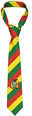 Schlips Emblem Bolivien-Flagge, Arbeit Krawatten Formelle Krawattenschal Graziös Tie Für Herren Büro Festliche