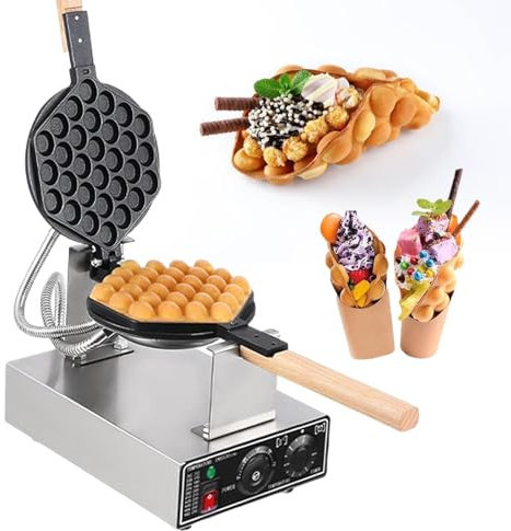 MIAOMI Waffle Maker, Piastra Antiaderente per Cottura a Bolle di Uova, utensile per Waffle, utensile per Waffle, per Uso Commerciale Domestico