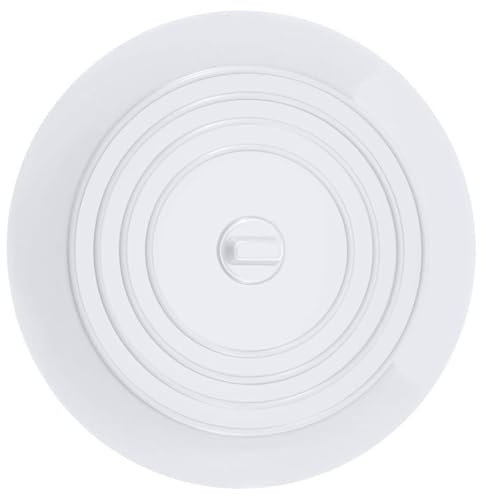 ASIRYVA 1 Pcs Universal Bath Plug UK, Silicone Bath Plug Cover for Sink, Kitchens, Bathtub, Laundry (White, 6 Inches)