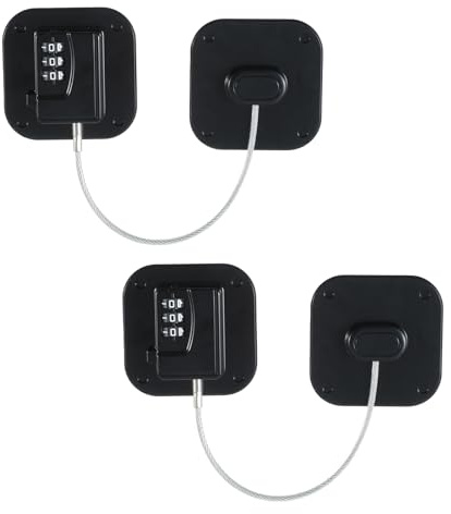 2pcs Digital Password Refrigerator Lock, Fridge Lock, Child Safety Cabinet Locks, Self-Adhesive Fridge Locks for Freezer Door Drawer Cabinet Cupboard Windows, No Drilling Black