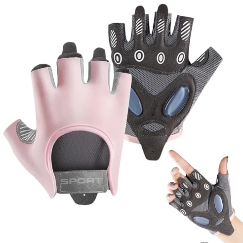 Raheem Trainingshandschuhe für Damen, Fitness Handschuhe mit 3D Silikonpad, rutschfeste Gym Handschuhe, Sporthandschuhe für Gym, Krafttraining, Gewichtheben, Rudern, Radfahren