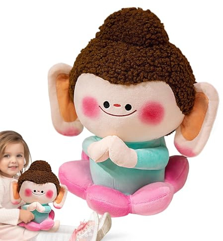 Generico Peluche di Buddha, Figura di Peluche Morbido, Simpatico Peluch d Buddha da 11,81 pollici con Design Divertente, Ornamento Decorativo per la Casa, per la Camera da con Tocco Morbido,