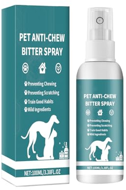 Spray Repellente para Perros Gato,Disuasorio para Masticar,Repelente Perros Mordedura,Spray Amargo para Perro,Dejar de Morder y Lamer Muebles, Zapatos