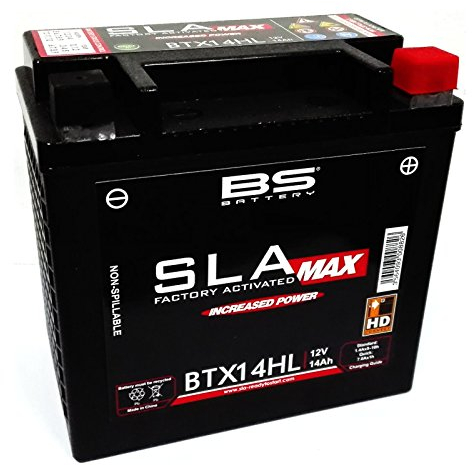 Batteria a gel sigillata pre-attivata BS Sla-Max BTX14HL 12 V 14 Ah 220 CCA