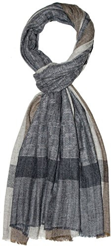 Lorenzo Cana Écharpe pour homme, 100 % cachemire, en fibre naturelle, foulard, Carreaux naturels/marron clair, Taille Unique
