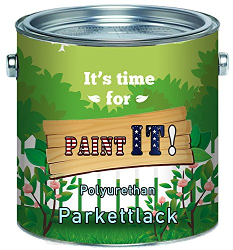 Paint IT! langfristiger Parkettlack Treppenlack glänzend seidenmatt Parkettöl Parkettpflege FARBLOS (1 L, Seidenmatt)