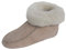 Naturasan Lammfell Hausschuhe Damen | Mokassin mit Ledersohle | Lammfell-Hüttenschuhe mit Stulpe, HS-01, Beige Gr.46