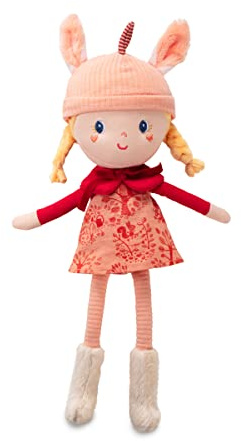Lilliputiens - Lena muñeca de tela suave con sombrero removible, empaque decorativo para regalo - Estimula la motricidad fina y la imaginación - Juguete educativo - Ideal para niños desde 2 años 83382