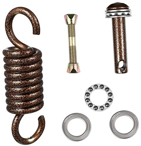 BESPORTBLE Amaca, 1 set di ganci per altalena a molla, set di ganci per sedia a dondolo, hardware per altalene, poltrone sospese, accessori per sedia a pesante, gancio robusto con fibbia parti