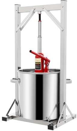Presse à vin et à cidre - Dispositif de presse-raisins hydraulique en acier inoxydable - Presse-fruits manuel - Presse-fruits - Presse-fruits - Jus de grenade - Presse-fromage en acier inoxydable