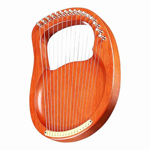 Naroote Arpa de Lira de Caoba clásica griega con Cuerdas de Metal y Bolsa de Transporte para Entusiastas de la Música