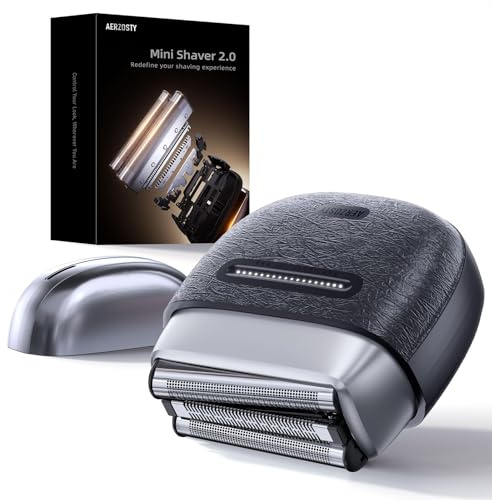 Electric Foil Shavers for Men, 3 Floating Blades for Close & Clean Shaving, Mini Electric Razor for Men with Precision-Compact Body, Waterproof, 90 Min Runtime, Travel Lock (SilverBlack)