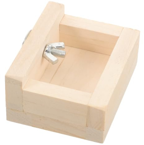 IMIKEYA Bol en Bois Lisse pour Petits Animaux et Chinchillas Beige Facile à, pour Hamster ou Hérisson
