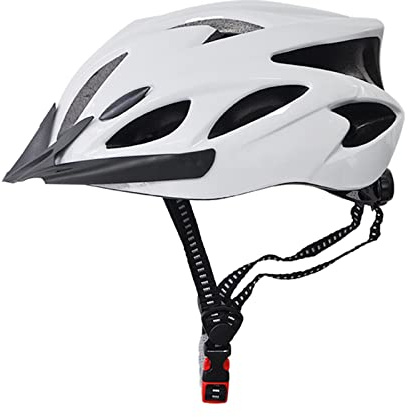 UPANBIKE Adult Bike Helmet One-Piece Adjustable Head Protection,White