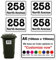4 x Personalised Custom Wheelie Bin Number Stickers with Waterproof House Number & Street Name (4 Decals-150 x 100 mm) PBN01 Stickers Limited