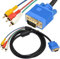 Cavo component video VGA con spina maschio e 3 adattatori rca (da VGA a RCA)