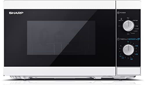 Sharp YC-MG01E-W Four à micro-ondes 20 l, 800 w, Minuteur, 5 niveaux de cuisson Blanc