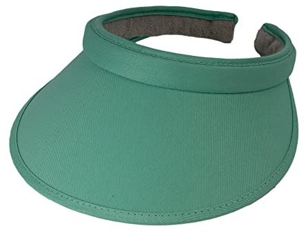 TOP HEADWEAR Sports Cotton Twill Clip-On Visor 3.5 Inch Wide Brim, Winter Green