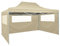 HOMIUSE Faltzelt 3x4,5 m Creme Pavillon Grillpavillon Verkaufsstand Faltpavillon Gartenpavillon Gartenlaube Party Zelt Groß Faltzelt Pavillion Klappbar Pavillon Faltbar mit 3 Wänden
