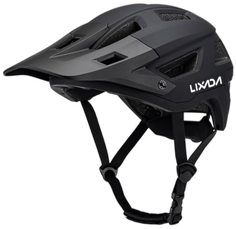 Lixada Adult Bike Helmet Mountain Helmet Road Bike Helmet Adjustable Dial Removable Visor Ventilation Cycling Helmet for Men Women 55-61cm