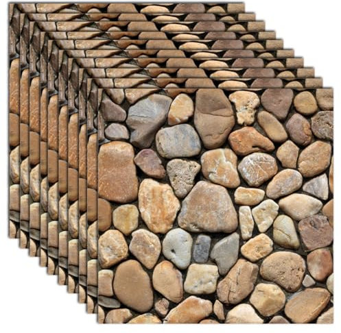 URFDCAD 10PCS papel tapiz 3D aspecto piedra papel tapiz autoadhesivo despegar pegar papel tapiz 30 x 30 cm papel tapiz ladrillo PVC paneles techo aspecto piedra autoadhesivos pegatinas decors pared