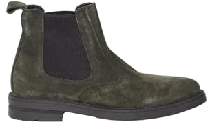 Ciabalù Stivaletti Uomo in Camoscio Invernali Stivale Chelsea Made in Italy Boots Suola Gomma (Verde, Sistema Taglie Calzature EU, Adulto, Numero, Media, 42)
