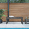 Banc de jardin en bois de pin massif avec design grillagé, résistant aux intempéries, gris, 80 x 38 x 45 cm