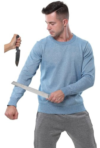 Gilets Anti-coupures Pour Hommes, Gilet Anti-coupures Et Anti-couteaux, Vêtements Protection Contre Les Coupures Niveau 5, Anti-déchirures Et Anti-couteaux, Protection Haute Performance(Blue,XL)