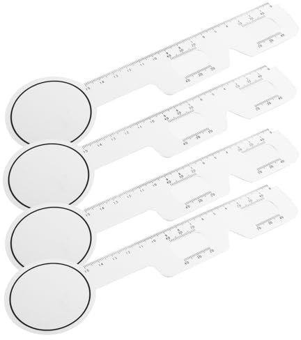 Warmhm 4pcs Pupil Distance Ruler Set Optical Pupillary Distance Measurement Tool for Eyeglasses for Optometrists