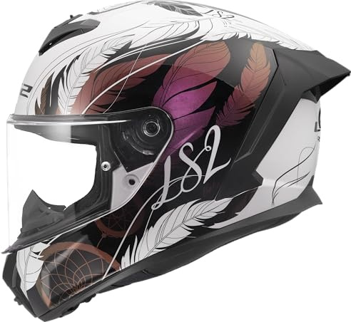 LS2, Casco Moto Integral RAPID III BOHO White Black Pink, M