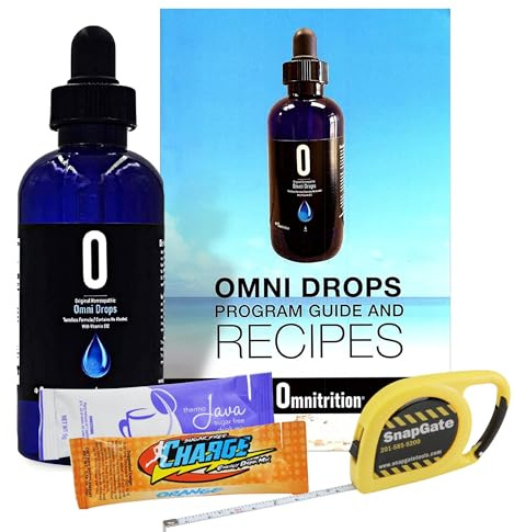 Programme Omni Drop, Authentic Omnitrition – L'ensemble de base comprend un flacon de 118 ml de gouttes Omni avec guide du programme de vitamine B12, des échantillons et un ruban à mesurer Snapgate de