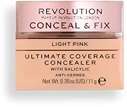 Makeup Revolution Beauty London Nascondi & Fix, Copertura definitiva, Correttore, Rosa chiaro, 11g