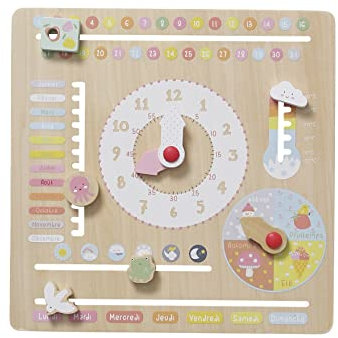Vertbaudet Kinder Spieluhr mit Kalender, Holz FSC® Mehrfarbig ONE Size
