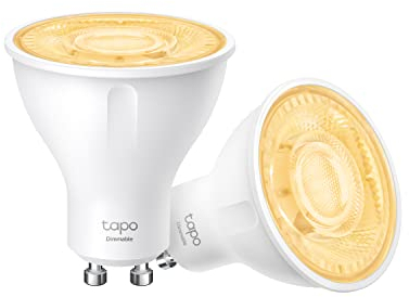 Tapo TP-Link smarte WLAN Glühbirne GU10 L610 2pcs, Energie sparen, 2.9 W Entspricht 50W, dimmbare alexa smarte lampe, smart home alexa zubehör,kompatibel mit Alexa,Google Assistant, Weiss