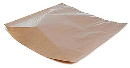 Brown Paper Bag Clear Film Fronted/Front Cellophane Window Sandwich Food Paper Bags 180x180mm Pack of 100 Bags
